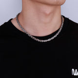 Metal King Chain Necklace Bracelet Set Stainless Steel Choker Necklaces