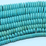 Turquoise Spacer Beads Flat Round Natural Stone Loose Beads for Jewelry Making