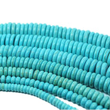 Turquoise Spacer Beads Flat Round Natural Stone Loose Beads for Jewelry Making