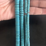 Turquoise Spacer Beads Flat Round Natural Stone Loose Beads for Jewelry Making