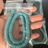 Turquoise Spacer Beads Flat Round Natural Stone Loose Beads for Jewelry Making