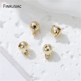 14K Plated Brass Jingle Bells Dangle Charms For Christmas DIY Crafts