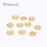 18K Plated Brass Filigree Bead Caps 50/100 pcs