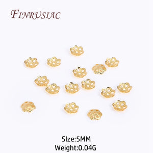18K Plated Brass Filigree Bead Caps 50/100 pcs