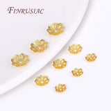 18K Plated Brass Filigree Bead Caps 50/100 pcs