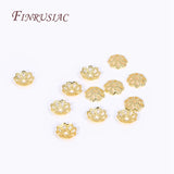 18K Plated Brass Filigree Bead Caps 50/100 pcs