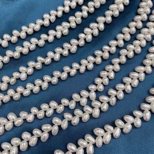 80Pcs Strand Water Drop Baroque Freshwater Pearl Earring Charms Jewelry Beads