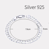 Sterling Silver 925 Men's Punk Bracelet Rock Chain Christmas Gift