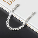 Sterling Silver 925 Men's Punk Bracelet Rock Chain Christmas Gift