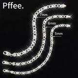 Sterling Silver 925 Men's Punk Bracelet Rock Chain Christmas Gift