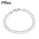 Sterling Silver 925 Men's Punk Bracelet Rock Chain Christmas Gift