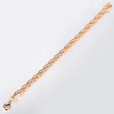 Rose Wave Twisted Rope Link Chain Bracelet for Women Men