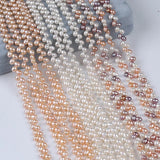 5-6mm AAAA Pink Mixed Rice Shape Freshwater Pearl Strand