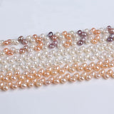 5-6mm AAAA Pink Mixed Rice Shape Freshwater Pearl Strand