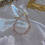 Baroque Pearl Bracelet Freshwater Charm 14k Purple Women's Jewelry