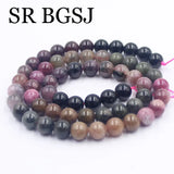 5-6mm Mixed Tourmaline Spacer Seed Loose Beads 15inch