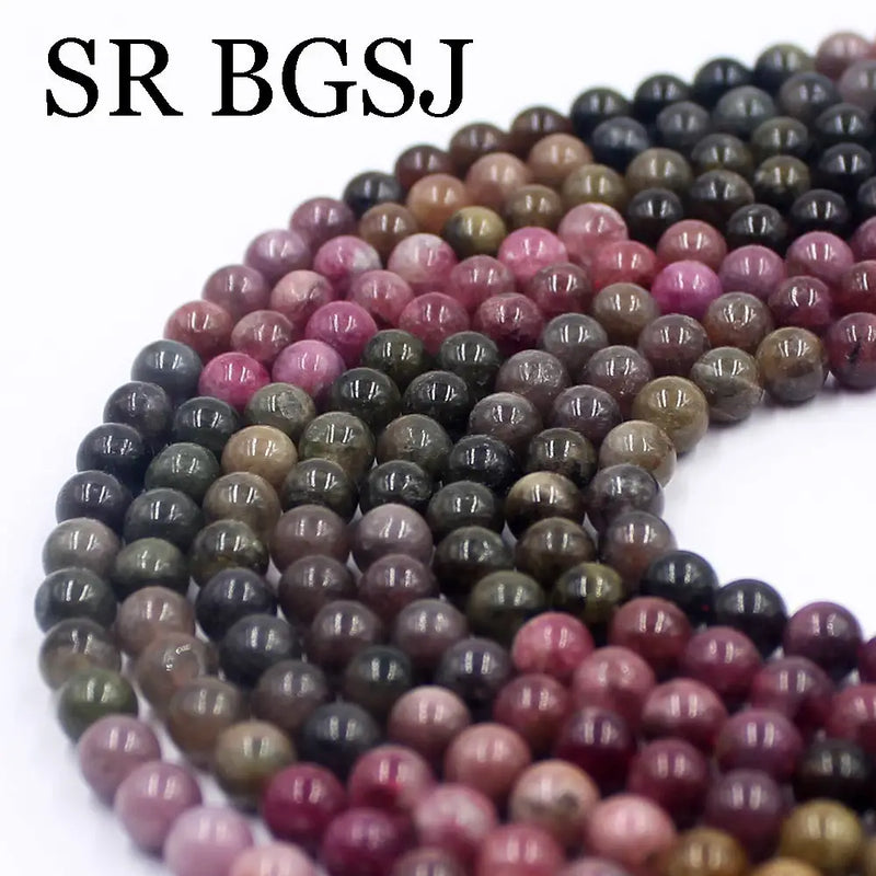 5-6mm Mixed Tourmaline Spacer Seed Loose Beads 15inch