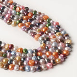 5-6mm Multicolor Freshwater Pearls Baroque Punch Beads for Jewelry Making