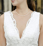 Baroque Freshwater Pearl Necklace, 925 Sterling Silver Choker for Women Girls