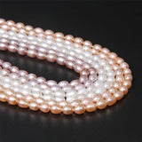 5-6mm Rice Punch Freshwater Pearl Beads for Jewelry Making DIY Necklace Bracelet