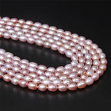 5-6mm Rice Punch Freshwater Pearl Beads for Jewelry Making DIY Necklace Bracelet