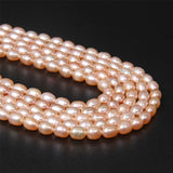 5-6mm Rice Punch Freshwater Pearl Beads for Jewelry Making DIY Necklace Bracelet