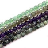 5-6mm Natural Stone Beads Faceted Spacer DIY Loose Beads