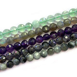 5-6mm Natural Stone Beads Faceted Spacer DIY Loose Beads