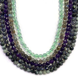 5-6mm Natural Stone Beads Faceted Spacer DIY Loose Beads