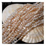 5-6mm Natural Freshwater Pearl Beaded High Shape Punch Loose Beads
