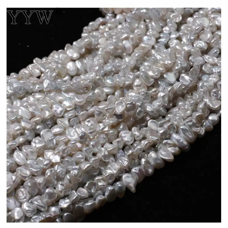 5-6mm Natural Freshwater Pearl Beaded High Shape Punch Loose Beads