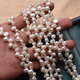5-6mm Freshwater Pearl Light Three-Seven-Hole Small Baroque Beads DIY