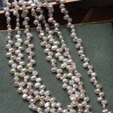 5-6mm Freshwater Pearl Light Three-Seven-Hole Small Baroque Beads DIY