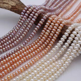5-6mm Small Button Pearl Beads DIY Jewelry Real Freshwater Baroque Pearls