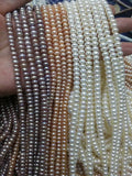 5-6mm Small Button Pearl Beads DIY Jewelry Real Freshwater Baroque Pearls