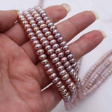 5-6mm Small Button Pearl Beads DIY Jewelry Real Freshwater Baroque Pearls