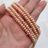 5-6mm Small Button Pearl Beads DIY Jewelry Real Freshwater Baroque Pearls