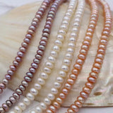 5-6mm Small Button Pearl Beads DIY Jewelry Real Freshwater Baroque Pearls