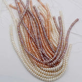 5-6mm Small Button Pearl Beads DIY Jewelry Real Freshwater Baroque Pearls