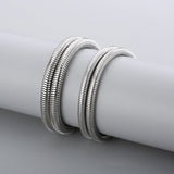 Stainless Steel Big Round Snake Chain Pendant Necklace For Men Women