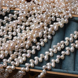5-6mm Wheat Ear Shape Freshwater Pearl Rice Beads DIY Hand-Wearing Jewelry