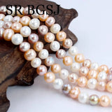 5-6mm Pink Purple Freshwater Pearl Beads Strand 14 inch