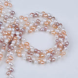 Natural Pink Purple Mixed Freshwater Rice Pearl 5-6mm Strand