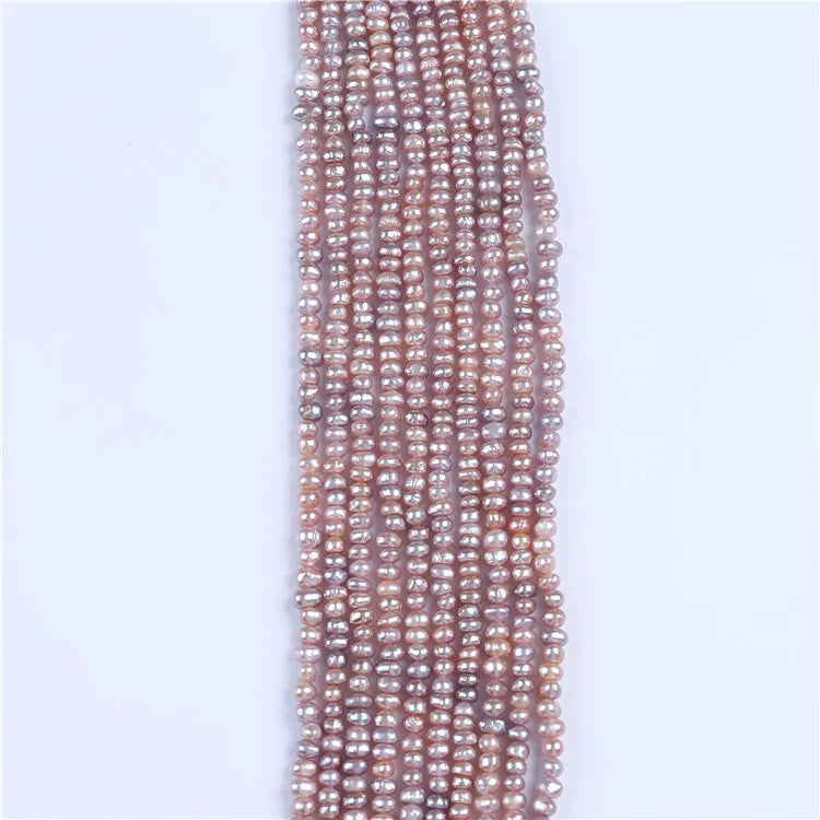 5-6mm Pink Freshwater Pearl Button Strands
