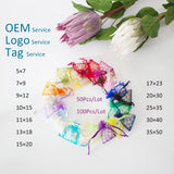 50Pcs Organza Bag Wedding Gift Jewelry Packing Drawstring Pouch Can Logo