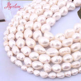 Potato Irregular Natural Freshwater Pearl Bead 15"