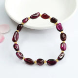 Natural Garnet Stone Jade Beaded Bracelets for Women