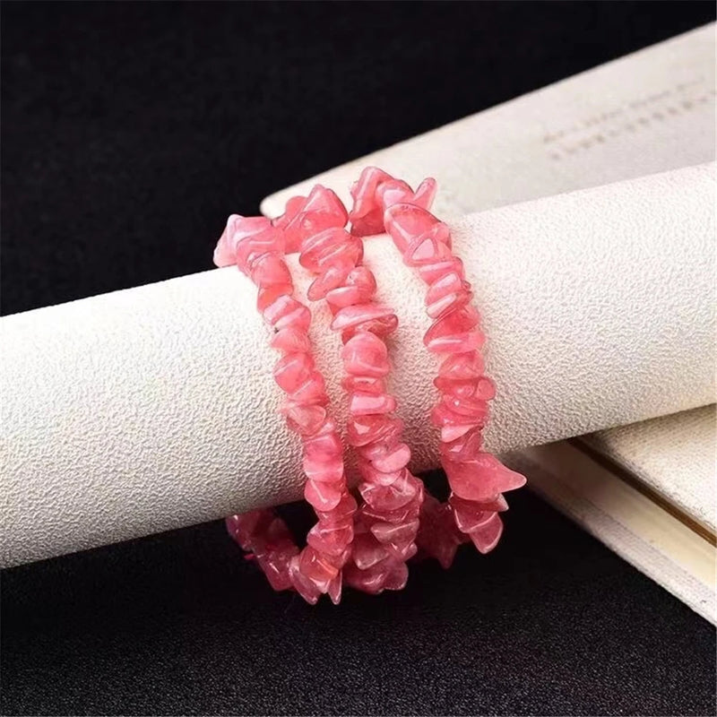5-7mm Rhodochrosite Stone Gravels Bracelet Chips Loose Beads