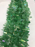 5-7mmx20-30mm Natural Green Quartz Wand Worry Stone Loose Beads Strand 15 inches