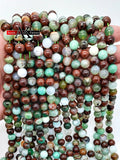 Natural Chrysoprase Australian Jades Round Loose Stone Beads 15inches